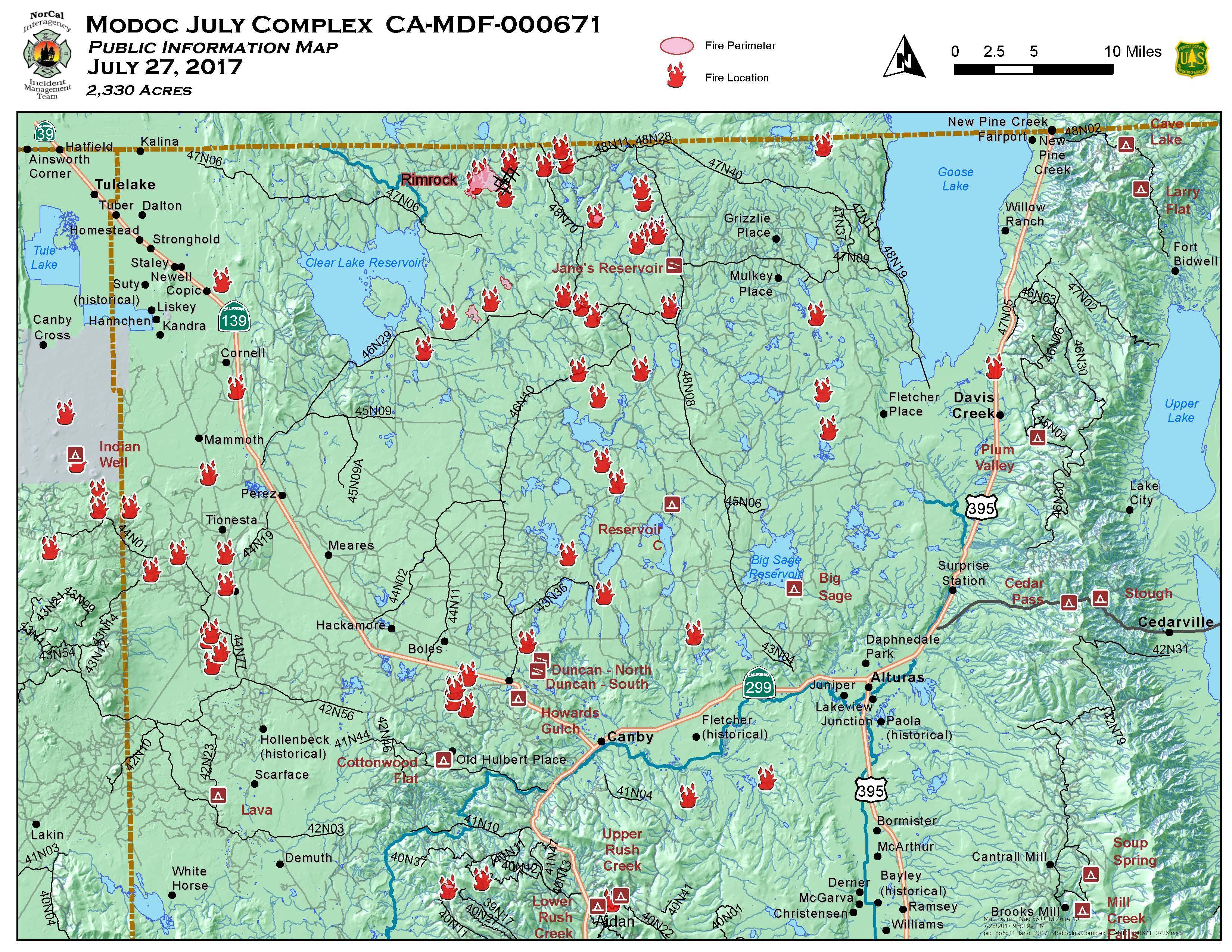 Simtable deployed on Type 1 Modoc July Complex Wildfire