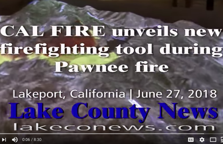 Cal Fire video unveiling new firefighting tech tool during Pawnee Fire